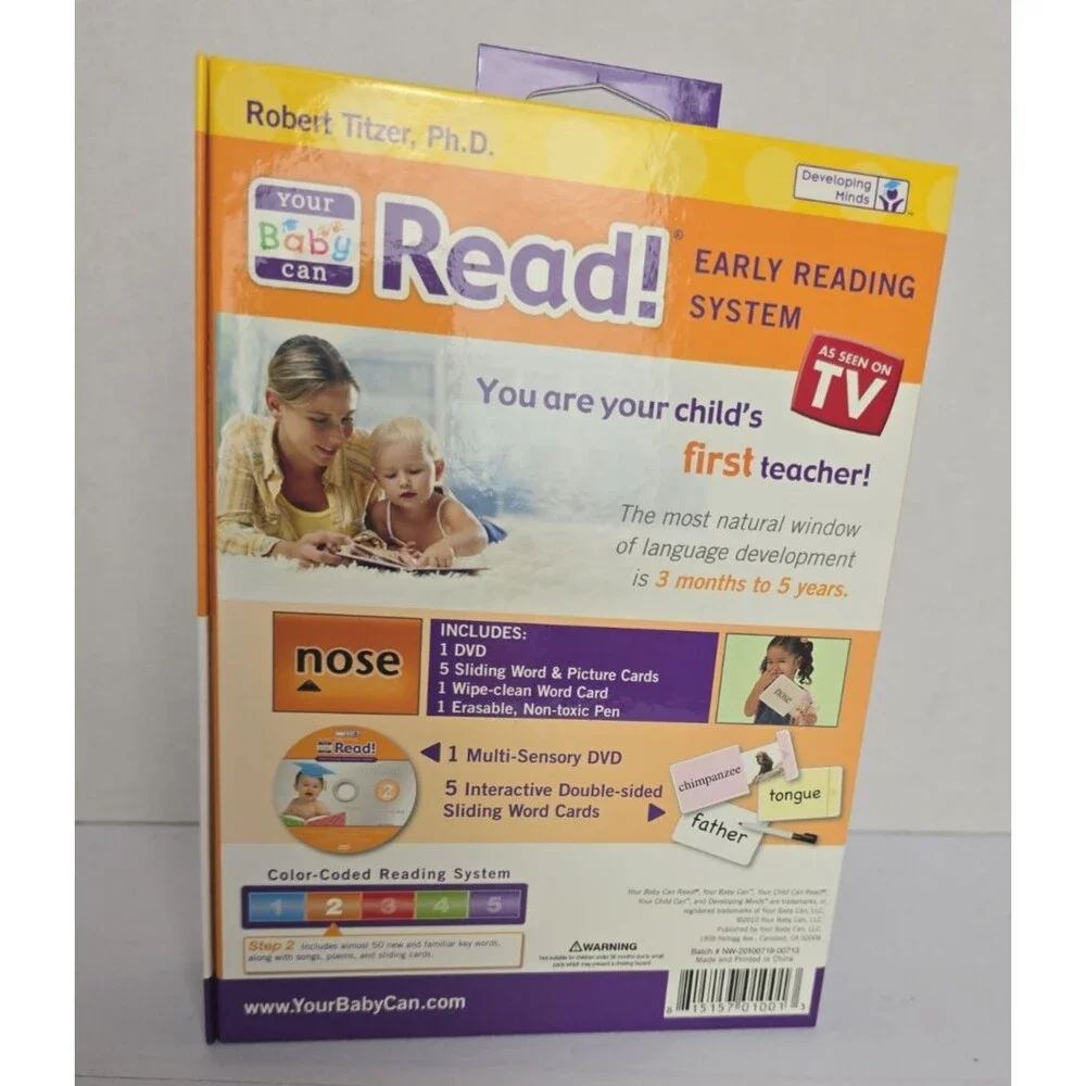 Your Baby Can Read DVD and Word Card Set Volume 2 Early Reading System NEW